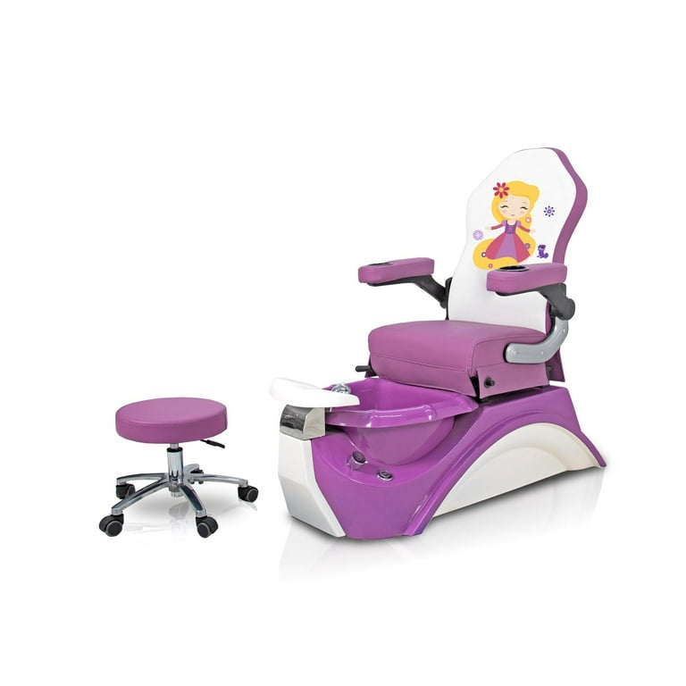 Kids Pedicure Chair PURPLE FROZEN Childs Pedicure Spa Nail Salon