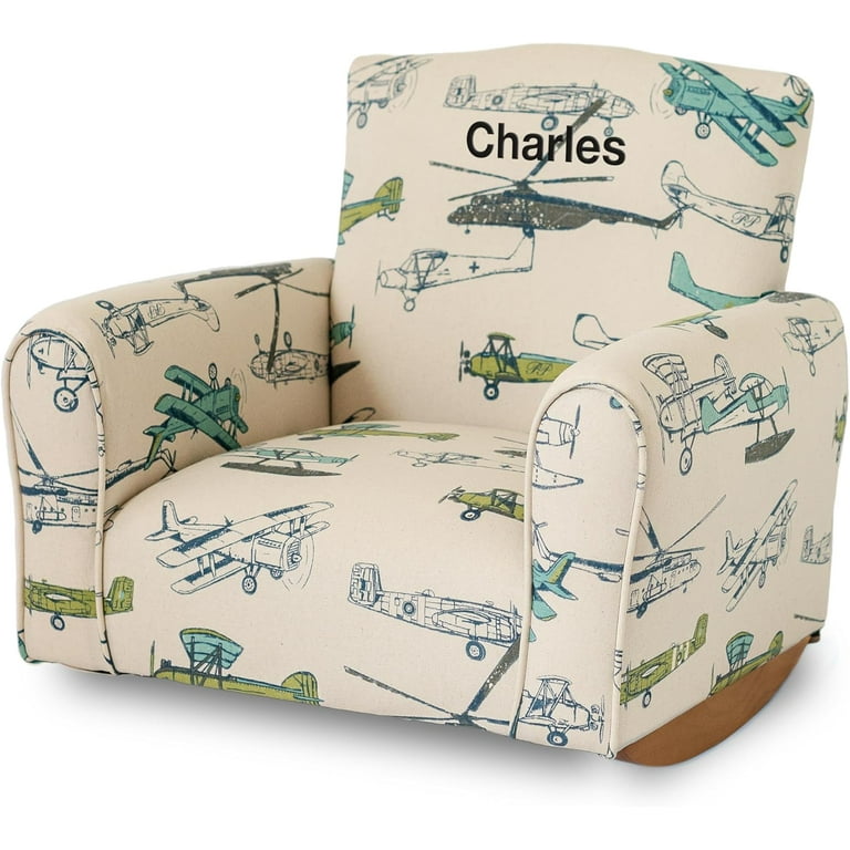 Kids Personalized Chair Personalized Kids Upholstered Rocking Chair Toddler Chair with Personalized Name Comfy Kids Armchair Kids Chair with Personalization Cars Trucks Print Walmart