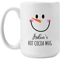 thumbnail image 1 of Kids Personalized Snowman Hot Cocoa Mugs, Snowman Face Christmas Coffee Mug, Custom Name Snowman Ceramic Mug For Christmas, Snowman Xmas Tea Cup, Xmas Hot Chocolate Cup, White Cups 11oz 15oz, 1 of 7
