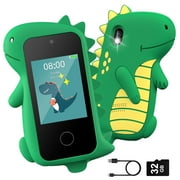 Gofunly Kids Phone, 2.8" Touchscreen Toy Phone for Kids with 32G SD Dual Camera, Game, Christmas Birthday Electronic Learning Birthday Toddlers for Age 3-12 - Green