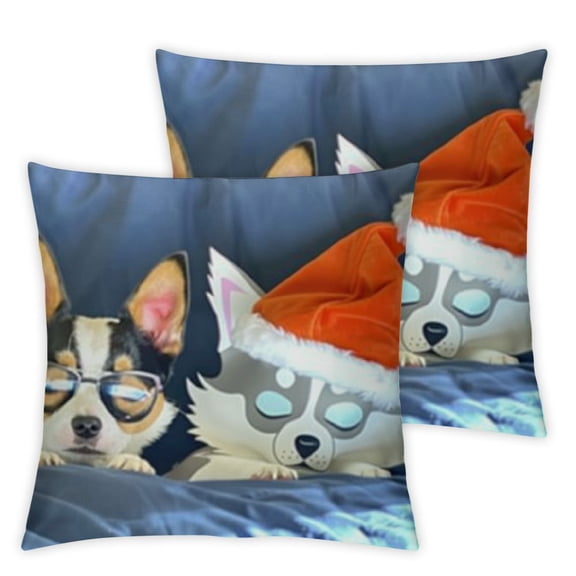 Kids Pillowcase Mulberry Queen Silk Pillowcase for Hair and Skin Momme Silk Pillow Case Cute Cartoon Kawaii Fun Pillowcase Gifts for Teens Boys Girls, Puppy Eye Mask