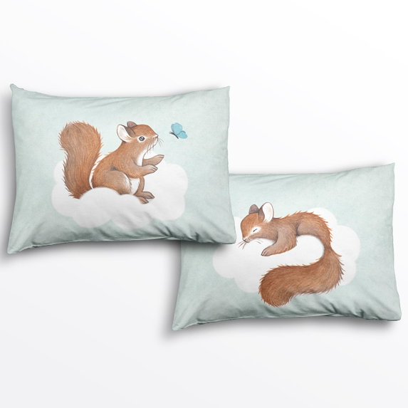 Kids Pillowcases, 2 Pack, by Rookie Humans - 100% Cotton w/Envelope Closure (Woodland)