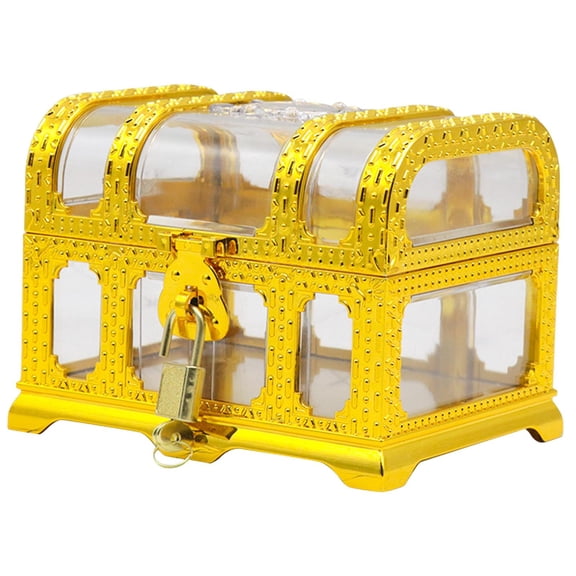 Kids Pirate Treasure Chest with Lock & Keys Piggy Home Decoration Style C