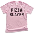 thumbnail image 1 of Kids Pizza Slayer T-shirt, Youth Kids Boy Girl T-Shirt, Pizza Shirt, Light Pink, Small, 1 of 4