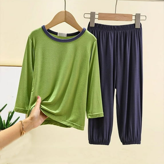 Kids Pjs Cute Cartoon Printed Short Sleeve Nightgown and Short Pants 2 Piece Summer Toddler Nightgown for Boys Little Boys