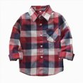 thumbnail image 1 of Kids' Plaid Shirt – Unisex Checkered Long Sleeve Shirt & Jacket For Boys And Girls,Plaid Shirt Kids 18-24 Months, 1 of 4