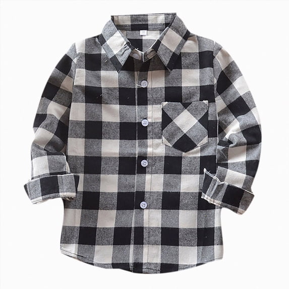 Kids' Plaid Shirt – Unisex Checkered Long Sleeve Shirt & Jacket For Boys And Girls,Plaid Shirt Kids 6-7 Years