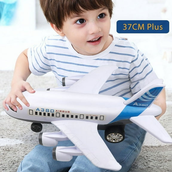 Kids Plane Toys Aircraft Toy Model Plane Toy for Boys Birthday Gift, White Plane for 3+ Years old
