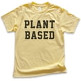 thumbnail image 1 of Kids Plant Based T-Shirt, Youth Kids Boy Girl T-Shirt, Cute Vegan T-shirt, Veganism Shirt, Yellow, Medium, 1 of 4