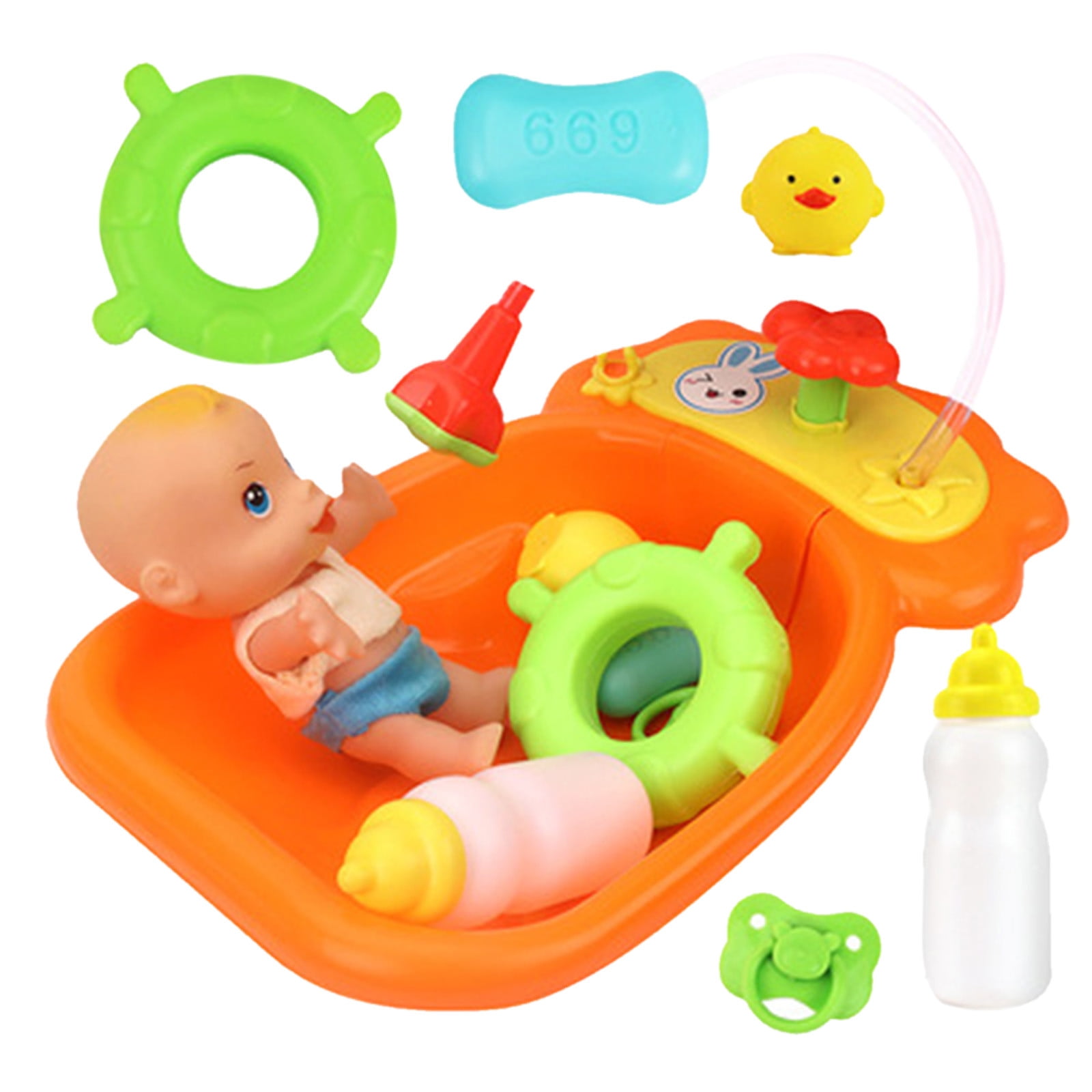 Bath play sales doll set