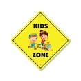thumbnail image 1 of Kids Plastic Crossing Sign - 10 Inch X 10 Inch Xing Sign Gift Children Fun Play Family Room Decor Humor School Party Energetic Creative Cute, 1 of 4