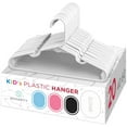 thumbnail image 1 of Kids Plastic Hangers, Children's Hangers for Baby, Toddler, and Child Clothes - Everyday Standard Use - Ideal for Boys and Girls Closet, Clothing, Pants, Coats, and More - White, 20 Pack, 1 of 4