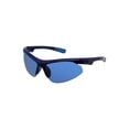 thumbnail image 1 of Kids Plastic Sports Wrap Semi Rim Sunglasses with Blue Frames and Blue Lenses, 1 of 2