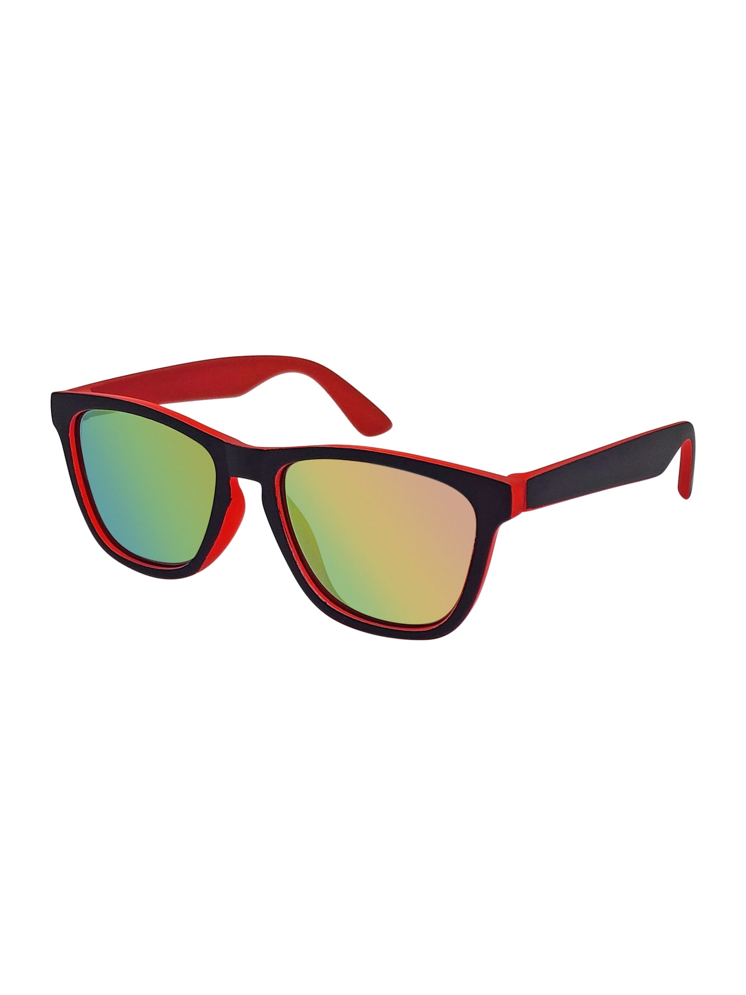 PAIS Photochromic Sport Sunglasses - Semi-Frameless Shield, Red Mirrored Lenses For Cycling & Running