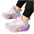 thumbnail image 1 of Kids Platform Sneakers Boys Fashion Color Block Cushioning Thick Sole Running Shoes Comfy Arch Support Lightweight Trainers Basketball Shoes Pink 2.5 Big Kid, 1 of 7