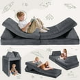 thumbnail image 1 of Toddler Sofa, Caveen Kids Play Couch, Modular Kids Couch,Convertible Folding Sofa for Boys and Girls, Gray, 1 of 7