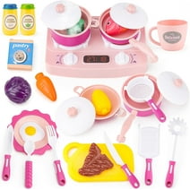 Kids Play Kitchen,Pretend Play Kitchen Accessories Toys Set,Toddler Gifts Toys for Girls 3 6 Years