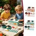 thumbnail image 1 of Kids Play Kitchen Stove with Realistic Lights & Sounds, Pretend Cooking Toy with Cookware Utensils Pots Pans Fake Food, Educational Role Play Set for Toddlers Boys Girls Ages 3+ Birthday Gifts, 1 of 8