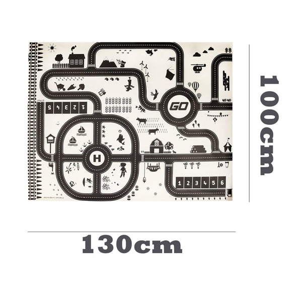 Kids Play Mat City Road Buildings Parking Map Game Educational Toys Baby Gyms