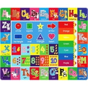 Kids Play Rug for Playroom, Kids Play Mat ABC Educational Area Rug, Toddler Baby Playroom Mat, Alphabet Animal Soft Non-Slip Kids Rug Carpet for Boy Girl Bedroom 47.2X31.5 INCH,Blue