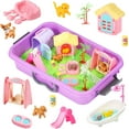 thumbnail image 1 of Kids Play Sand Kit,Pet Sensory bin,Dog and Cat Sandbox for Kids,Pet Play Set with Sensory Sand,Pet Care Play Set,Role Pretend Play Beach Toy Birthday Gift for Girls Boys 3 4 5 6 Years Old, 1 of 7