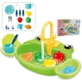 thumbnail image 1 of Kids Play Sink with Running Water, Animal Themed Electric Washbasin Toy with 180 Degree Rotating Faucet, Kitchen Pretend Play Set for Toddlers, 1 of 11