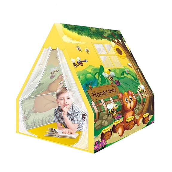 Kids Play Tent & Playhouse for Indoor Outdoor Use - Large Animal Themed Pretend Play House for Imaginative Games, Toddler Gift for Boys & Girls Birthday Christmas