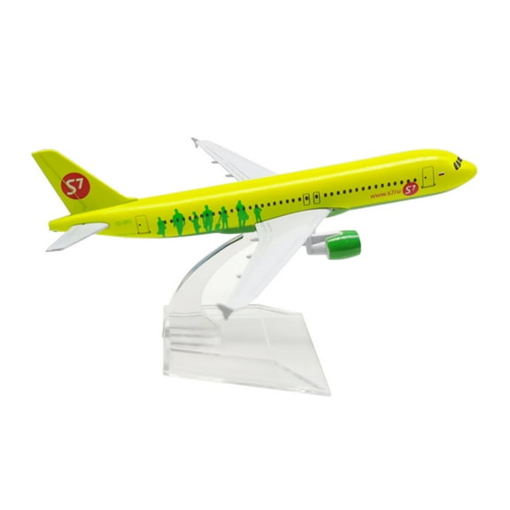 Kids Play Toy Model Collectible Alloy Russia Air Siberia S7 A320 Retro Elegant for Display