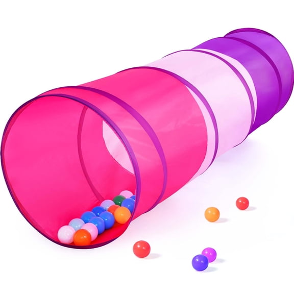 Kids Play Tunnel Tent for Toddler, 6-ft Pop Up Crawl Tunnel Toy for Baby Infant Children or Dog Cat, Collapsible Gift for Boy and Girl Play Tunnel Indoor and Outdoor Game