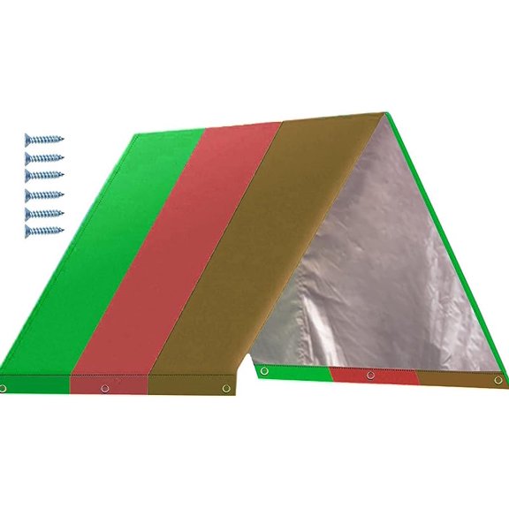Kids Playground Roof Swing Set Replacement Tarp 52" × 90" Canopy Roof Canopy ReplacementCanvas Cover Replacement Waterproof Trap Cover Made of 210D Oxford Silver Coated Fabric