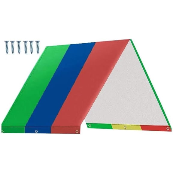 Kids Playground Roof Swing Set Replacement Tarp 52" × 90" Canopy Roof Canopy ReplacementCanvas Cover Replacement Waterproof Trap Cover Made of 210D Oxford Silver Coated Fabric