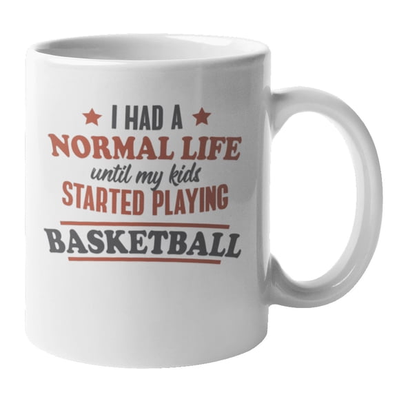 Kids Playing Basketball Coffee & Tea Mug Cup & Stuff for Mom or Dad (11oz)