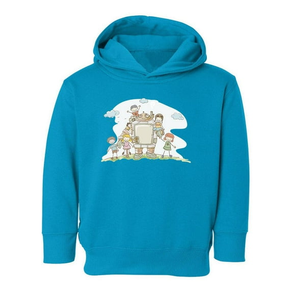 Kids Playing With A Robot Hoodie Toddler -Image by Shutterstock, 4 Toddler