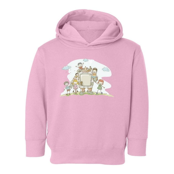 Kids Playing With A Robot Hoodie Toddler -Image by Shutterstock, 5 Toddler