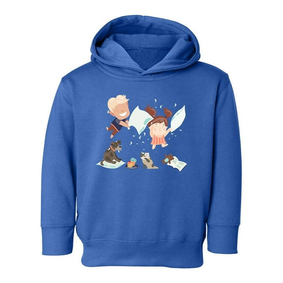 Kids Playing With Pillows Hoodie Toddler -Image by Shutterstock, 2 Toddler