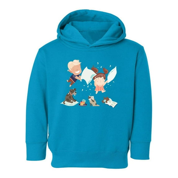 Kids Playing With Pillows Hoodie Toddler -Image by Shutterstock, 5 Toddler