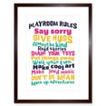thumbnail image 1 of Kids Playroom Rules Fun Colourful Framed Wall Art Print, 1 of 5