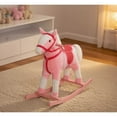 thumbnail image 1 of Kids Plush Rocking Horse Pony Toddler Ride On Animal Rocker with Electronic Sounds 110lbs Capacity, 1 of 6