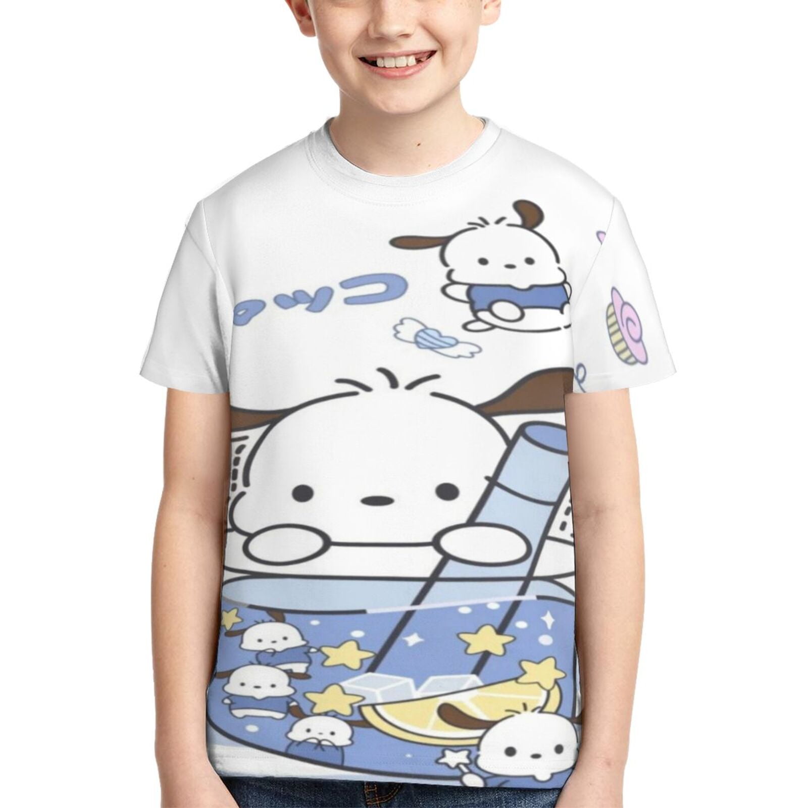 Kids Pochacco Shirts 3D Printing Cartoon T Shirt Casual Top Summer