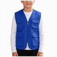 thumbnail image 1 of Kids With Pocket Boys Utility Gilets Zip Up Travel Sleeveless Jackets V Neck Vest Fishing For School Trips Camping Holiday Daily Layering,Utility Gilet Kids 7-9 Years, 1 of 9