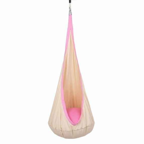 Kids Pod Swing Chair Hanging Chair With Inflatable Pillow Sensory Pocket For Outdoor And Indoor Max 176Lbs