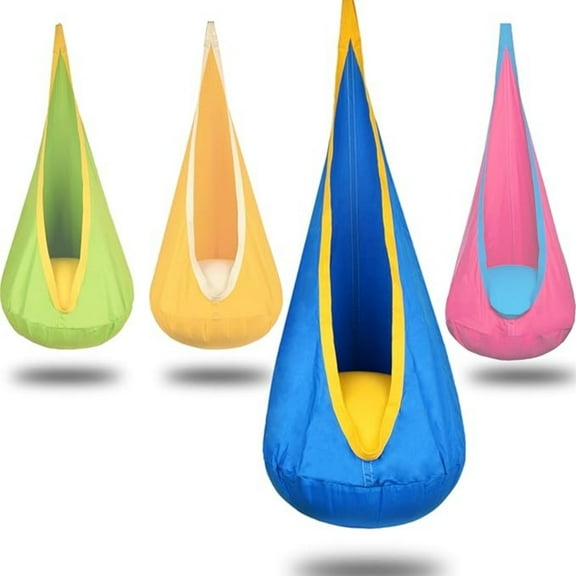 Kids Pod Swing Hanging Seat Child Hammock Chair Indoor and Outdoor Sensory Swing Cotton Loading Capacity 170 lbs