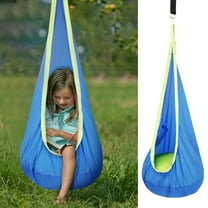 Kids Pod Swing Seat Hammock Chair Swing with Inflatable Pillow Hanging Hammock Chair Sensory Swing Chair with Pocket Max 200kg,62.99*27.56in