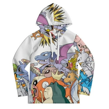 Kids Pokemon Hoodies Anime Pullover L Sweatshirt Pokemon Merch for Boys Girls