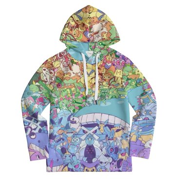 Kids Pokemon Hoodies Anime Pullover XL Sweatshirt Pokemon Merch for Boys Girls
