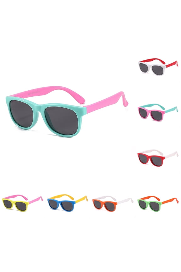 Kids Polarized Flexible TPEE Rubber Toddler Shades for Girls Boys Ages 3 12 Heart for Women