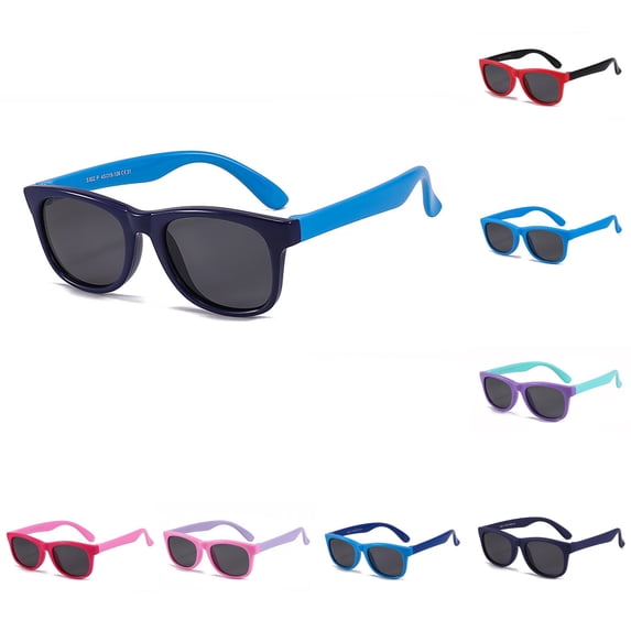Kids Polarized Flexible TPEE Rubber Toddler Shades for Girls Boys Ages 3 12 compatible with Polarized Women
