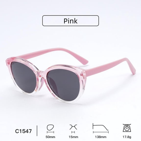 Kids Polarized Sunglasses Cute Cat Eye UV400 Protection Flexible TPEE Temple Children Sunglasses for Boys Girls Outdoor Beach Travel