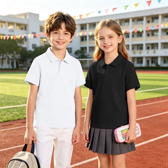 Kids' Polo Shirt Quick Dry Base Layer Polo PE Class Clothing Collared Sports Activity Top