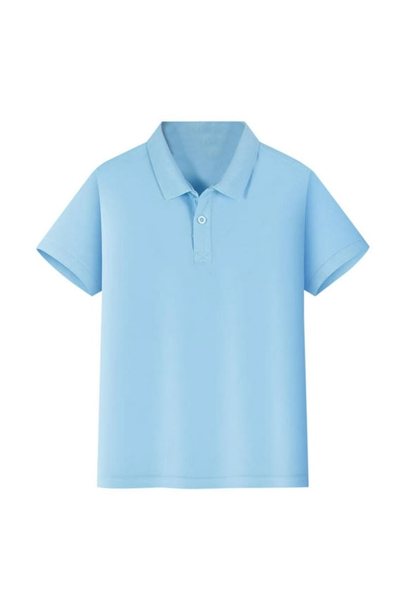Kids Polo Shirts Girls School Uniform Shirts Short Sleeve Collared Shirts 4-15 Years